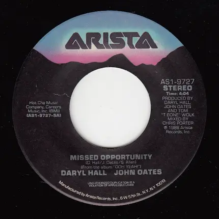 Daryl Hall & John Oates - Missed Opportunity