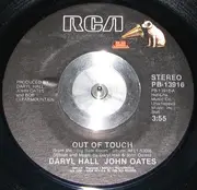 7'' - Daryl Hall & John Oates - Out Of Touch / Cold, Dark And Yesterday