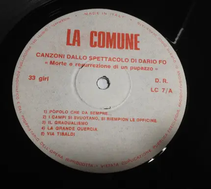 Dario Fo - Canzoni Dallo Spettacolo Di Dario Fo