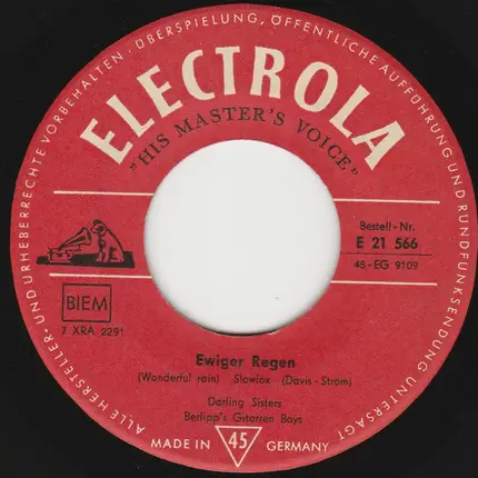 Darling Sisters , Friedel Berlipp - Freddy / Ewiger Regen