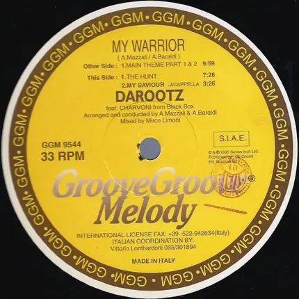 Darootz Feat. Charvoni - My Warrior / My Saviour
