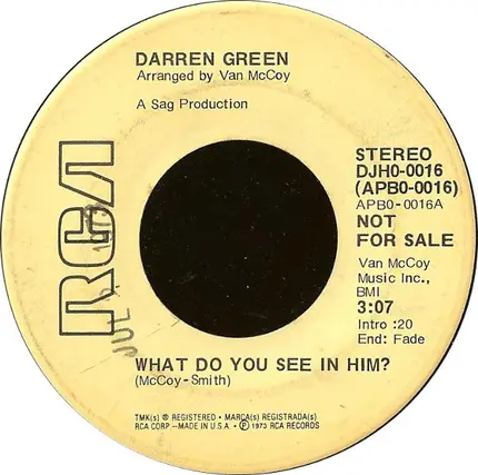 Darren Green - What Do You See In Him