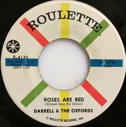 Darrell & The Oxfords - Picture In My Wallet / Roses Are Red