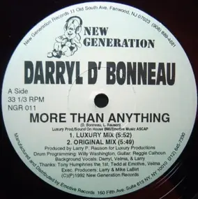 Darryl d'Bonneau - More Than Anything