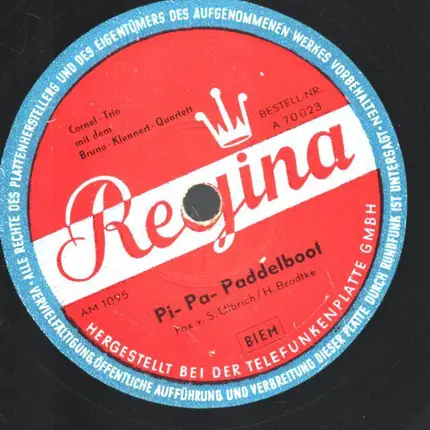 Das Cornel Trio - Jeanette, Jeanette / Pi - Pa - Paddelboot