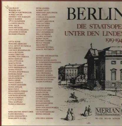 Das Orchester Der Staatsoper Berlin - Berlin: Die Staatsoper Unter Den Linden 1919-1945