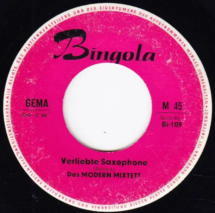 Das Modern Mixtett - Verliebte Saxophone / Dreaming Clarinet