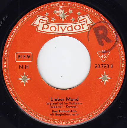 Das Roland-Trio - Seemann, Gib Acht / Lieber Mond