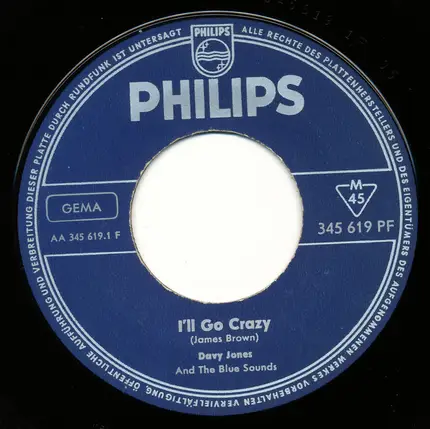 Davy Jones - I'll Go Crazy / (The Night Time) Is The Right Time