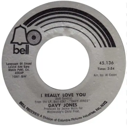 Davy Jones - I Really Love You / Sitting In The Apple Tree