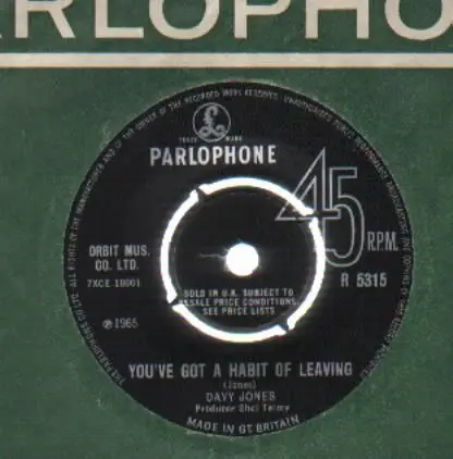 Davy Jones - Baby Loves That Way/You've Got A Habit Of Leaving