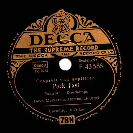 Dave Mackersie - A-O-Rag / Pack Fast