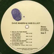 LP - Dave Mason & Cass Elliot - Dave Mason & Cass Elliot - Jacksonville Press, Gatefold