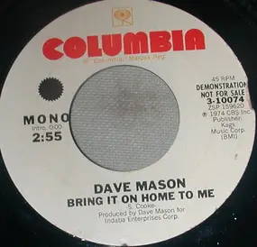 Dave Mason - Bring It On Home To Me