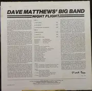 LP - Dave Matthews' Big Band - Night Flight - Insert
