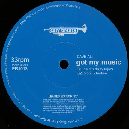 Dave Ali - Got My Music