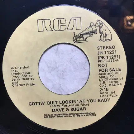 Dave And Sugar - Gotta' Quit Lookin' At You Baby