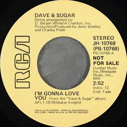 Dave And Sugar - I'm Gonna Love You