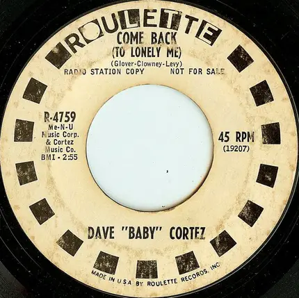 Dave 'Baby' Cortez - Hula Hoop (Shoop Shoop)