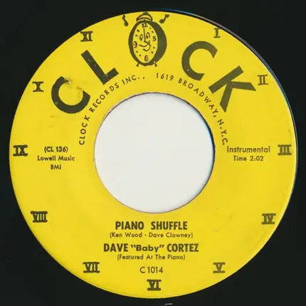 Dave 'Baby' Cortez - Its A Sin To Tell A Lie / Piano Shuffle