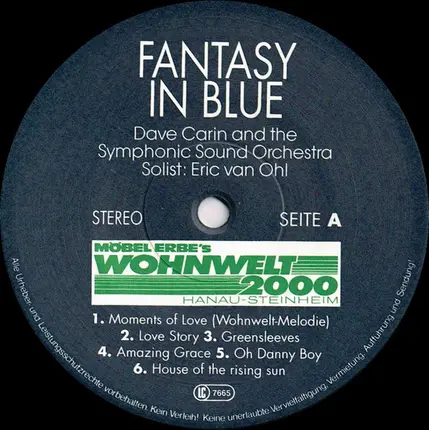 Dave Carin And The Symphonic Sound Orchestra - Impressionen: Fantasy In Blue