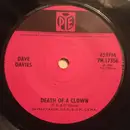 7inch Vinyl Single - Dave Davies - Death Of A Clown - Solid Centre, Alternate Layout