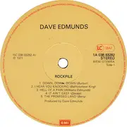 LP - Dave Edmunds - Rockpile - Yellow Labels