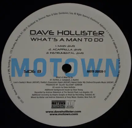 Dave Hollister - What's A Man To Do