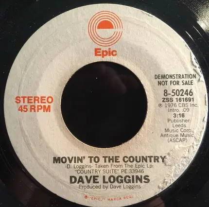 Dave Loggins - Movin' To The Country
