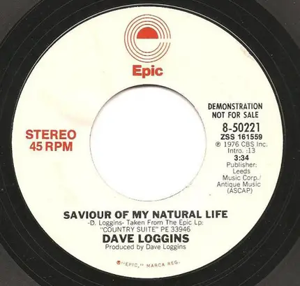 Dave Loggins - Saviour Of My Natural Life