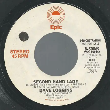 Dave Loggins - Second Hand Lady