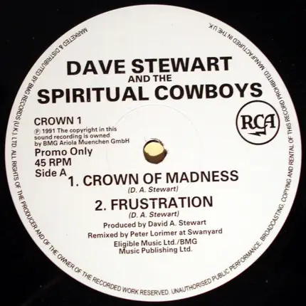 Dave Stewart And The Spiritual Cowboys - Crown Of Madness
