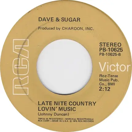 Dave And Sugar - The Door Is Always Open / Late Nite Country Lovin' Music