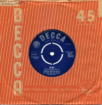 David Whitfield - Ev'rywhere / Mama