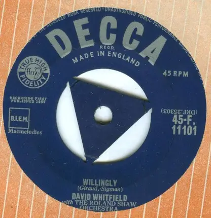David Whitfield - Willingly