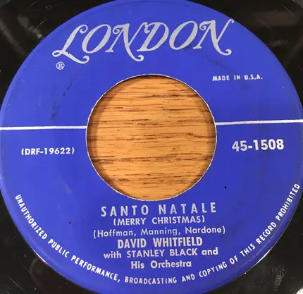 David Whitfield - Adeste Fideles (O Come All Ye Faithul) / Santo Natale (Merry Christmas)