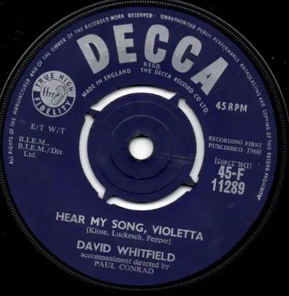 David Whitfield - I Believe