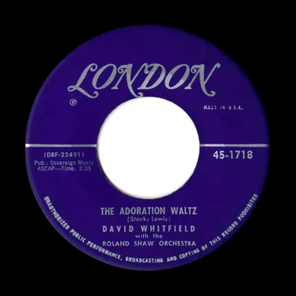 David Whitfield - If I Lost You / The Adoration Waltz
