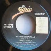 7inch Vinyl Single - David Wills - Paper Thin Walls