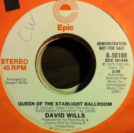 David Wills - Queen Of The Starlight Ballroom