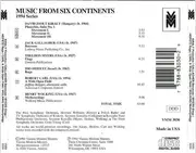 CD - Kiraly , Gallagher a.o. - Music From Six Continents: 1994 Series