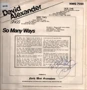 LP - David Alexander - So Many Ways - signed