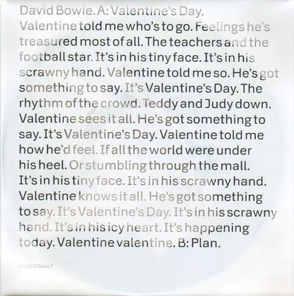 David Bowie - VALENTINE'S DAY