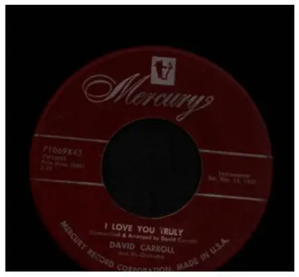 David Carroll & His Orchestra - The Ship That Never Sailed / I Love You Truly