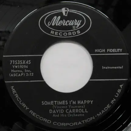 David Carroll - Waltzing Matilda / Sometimes I'm Happy