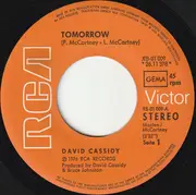 7inch Vinyl Single - David Cassidy - Tomorrow