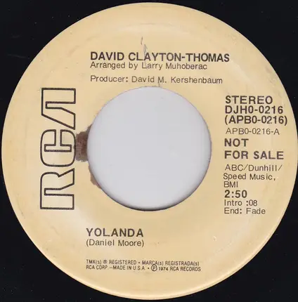 David Clayton-Thomas - Yolanda