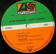 LP - David 'Fathead' Newman - Lonely Avenue