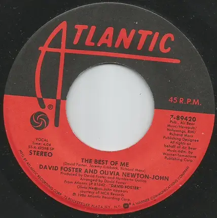 David Foster & Olivia Newton-John - The Best Of Me