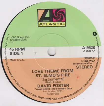 David Foster - Love Theme From St. Elmo's Fire